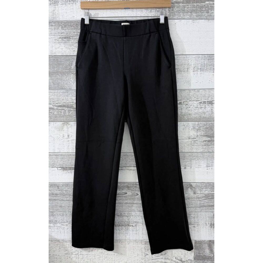 L.L. Bean Straight Leg Pants Women's Sz XS Black Pockets Soft Stretch